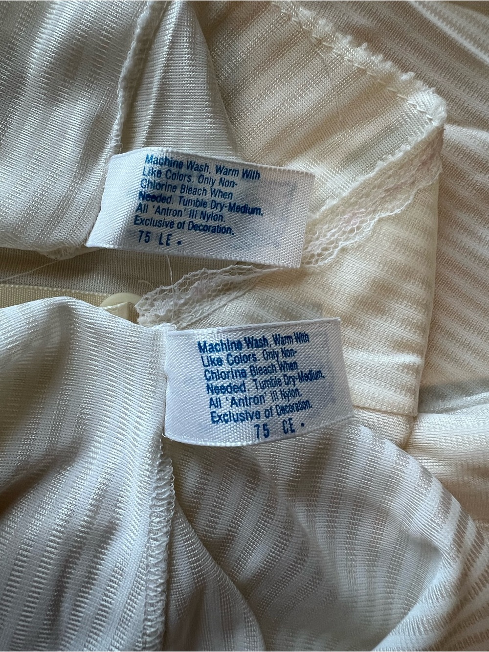 Vintage Stellar Foundations Shadow Stripe Camisole Slip Skirt Set Small ILGWU - Picture 9 of 9